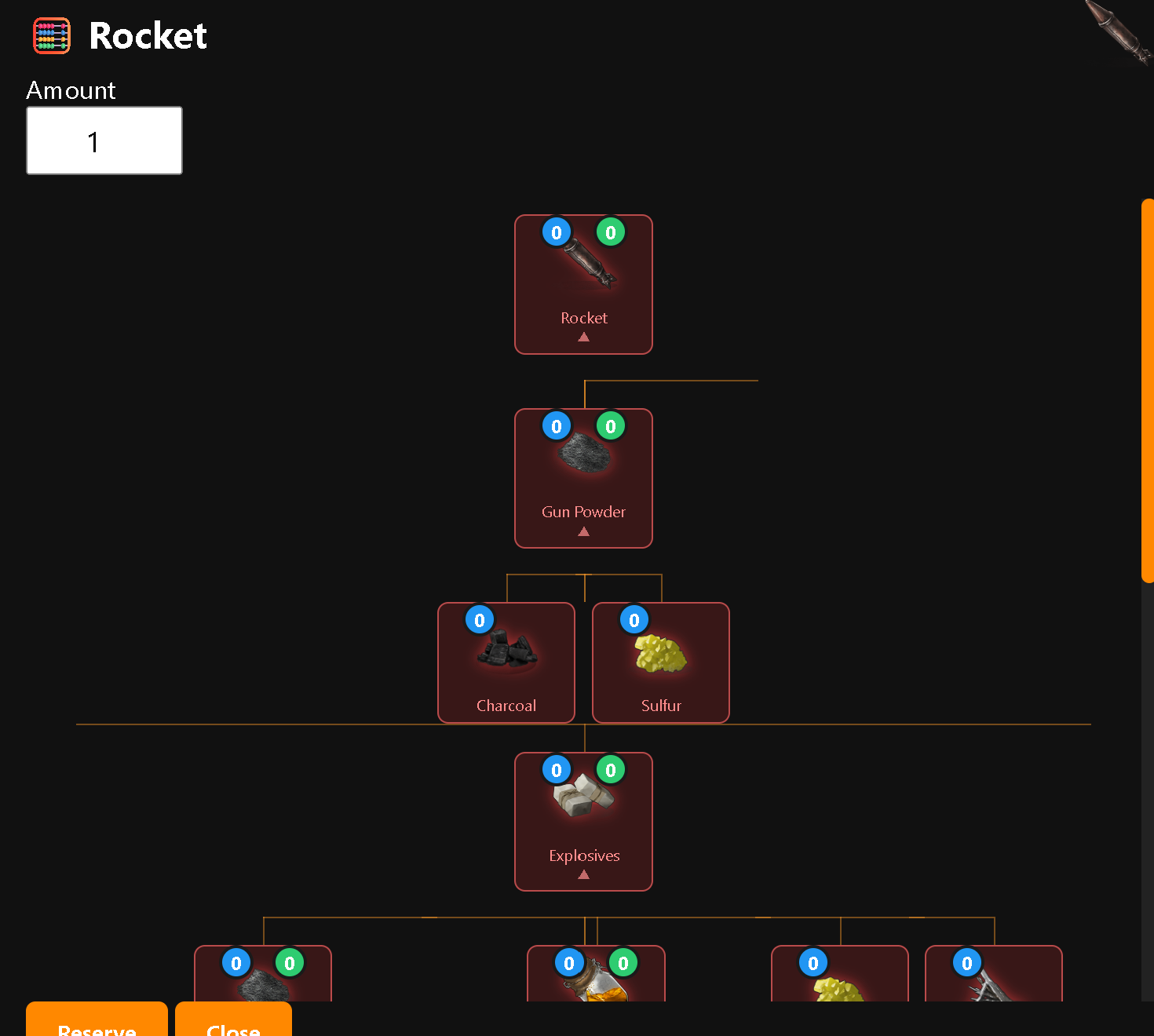 LIC crafting calculator